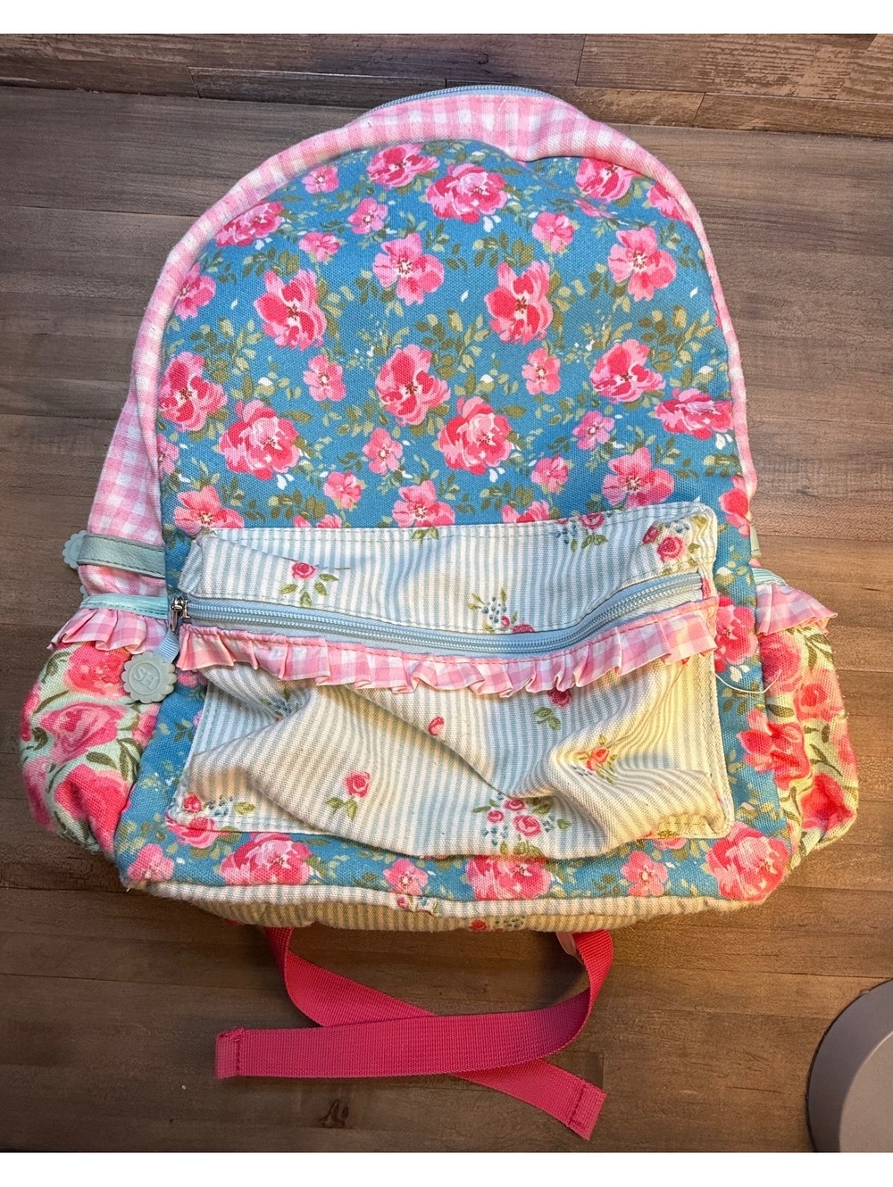 Sweet Honey School Floral Gingham Backpack 18” (hbp1/105)